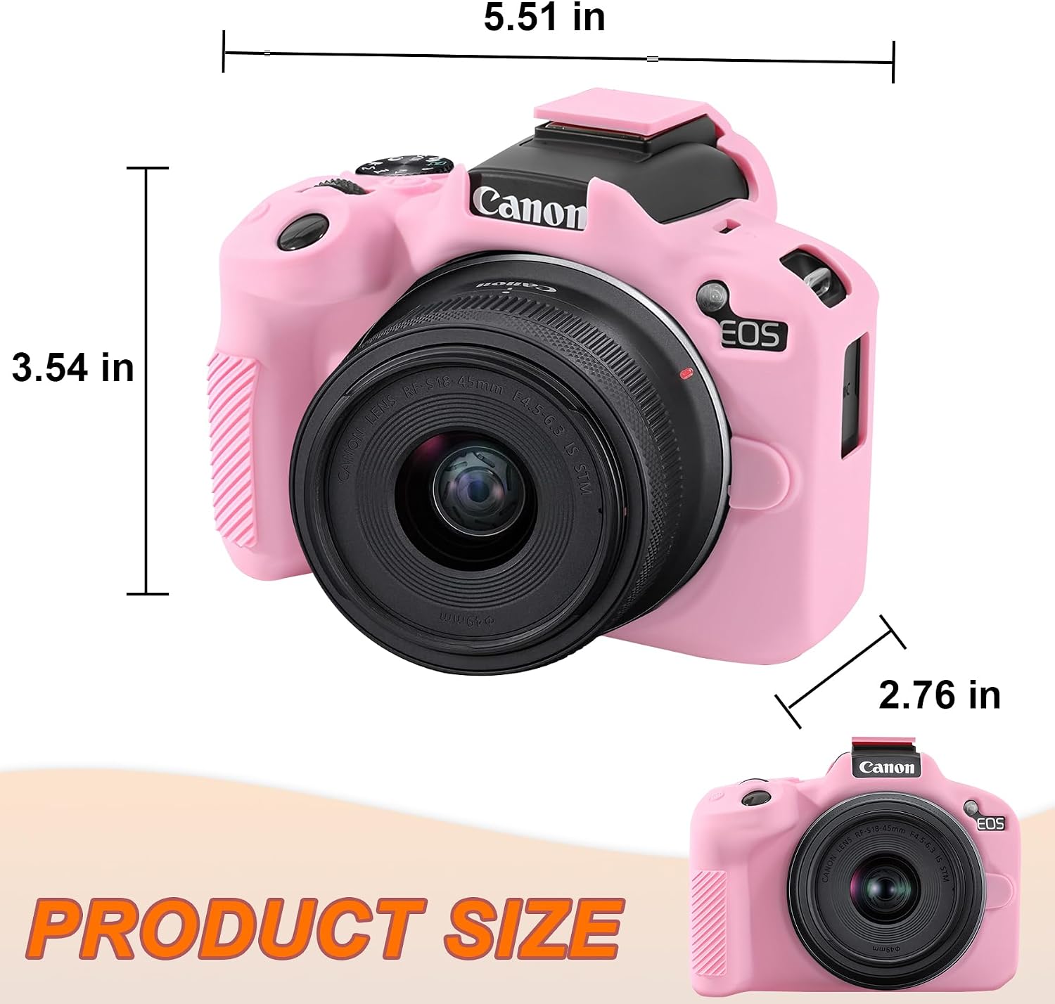 Thumbnail 5 de RAIALL Pink Silicone Case for Canon EOS R50 – Lightweight Protective Skin