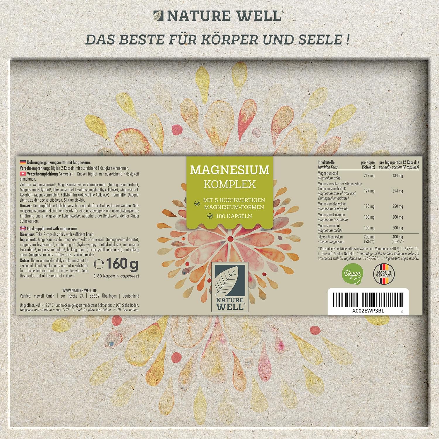 Thumbnail 5 de NatureWell Magnesium Komplex 180 Kapseln