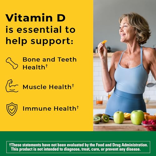 Detalle 2 de Nature Made Vitamin D3 1000 IU Softgels — 300-Count (25 mcg) for Immune, Bone, Teeth & Muscle Support