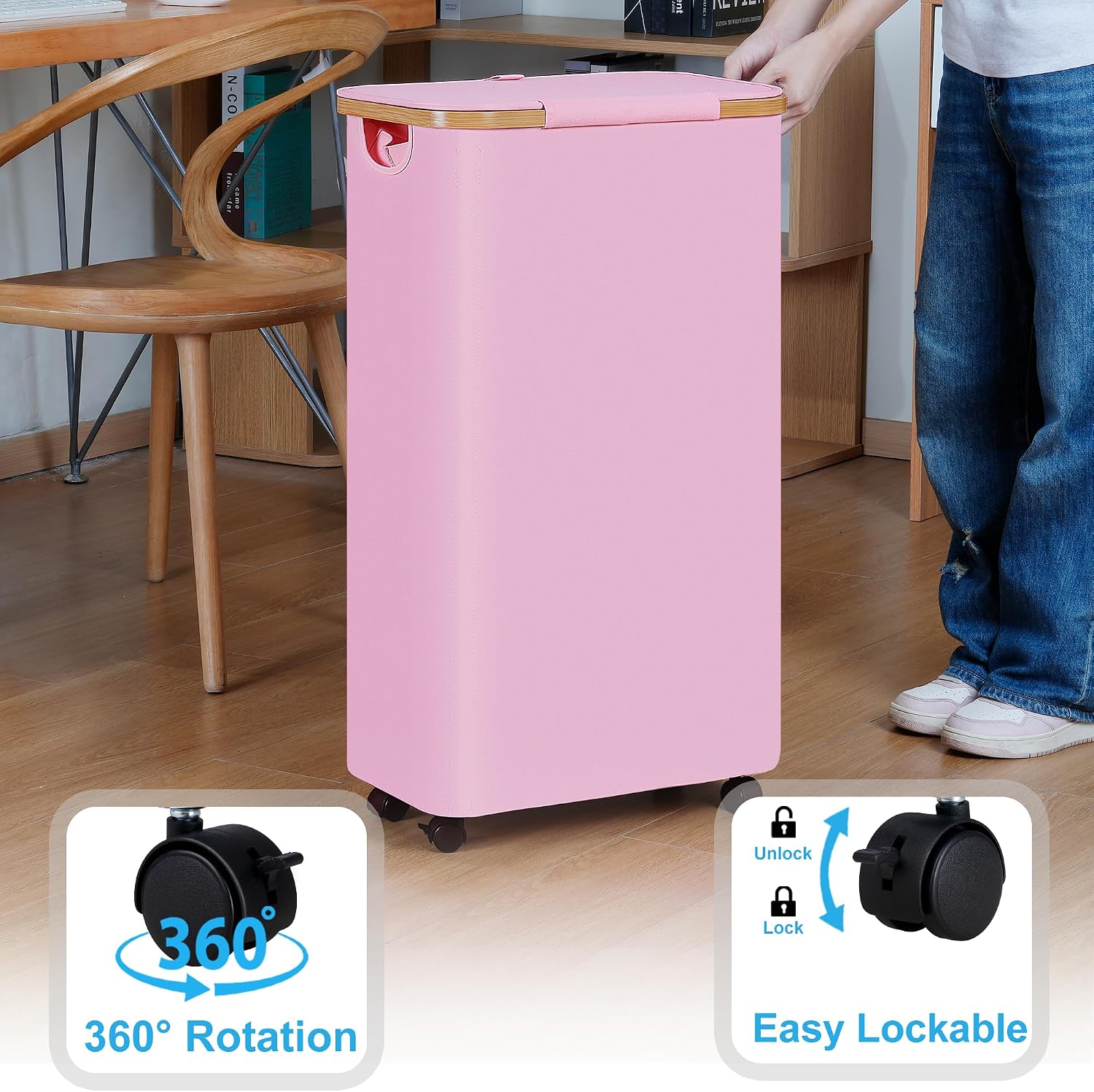 Thumbnail 2 de efluky Slim Laundry Basket, 75L