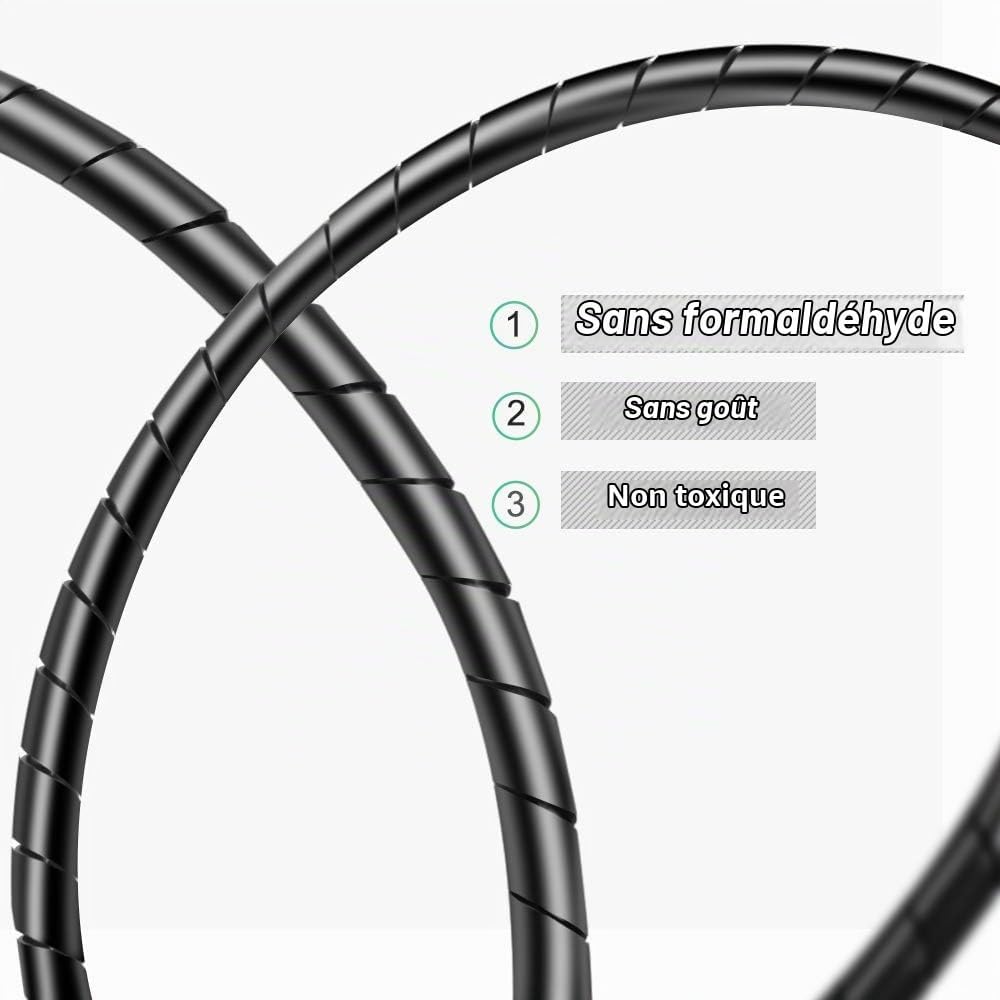 Detalle 2 de AGPTEK CSR01 spiraalslang voor kabels, PE, zwart, 4 m en 6 m