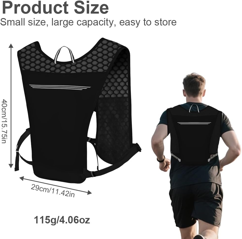 Detalle de Alaoo Laufweste Damen und Herren – Ultraleichter Multifunktional-Rucksack für Laufen, Camping und Wandern