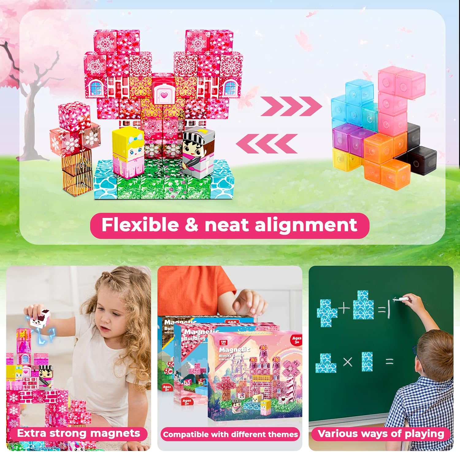 Detalle de Magnetic Blocks 100PCS magnetic building blocks