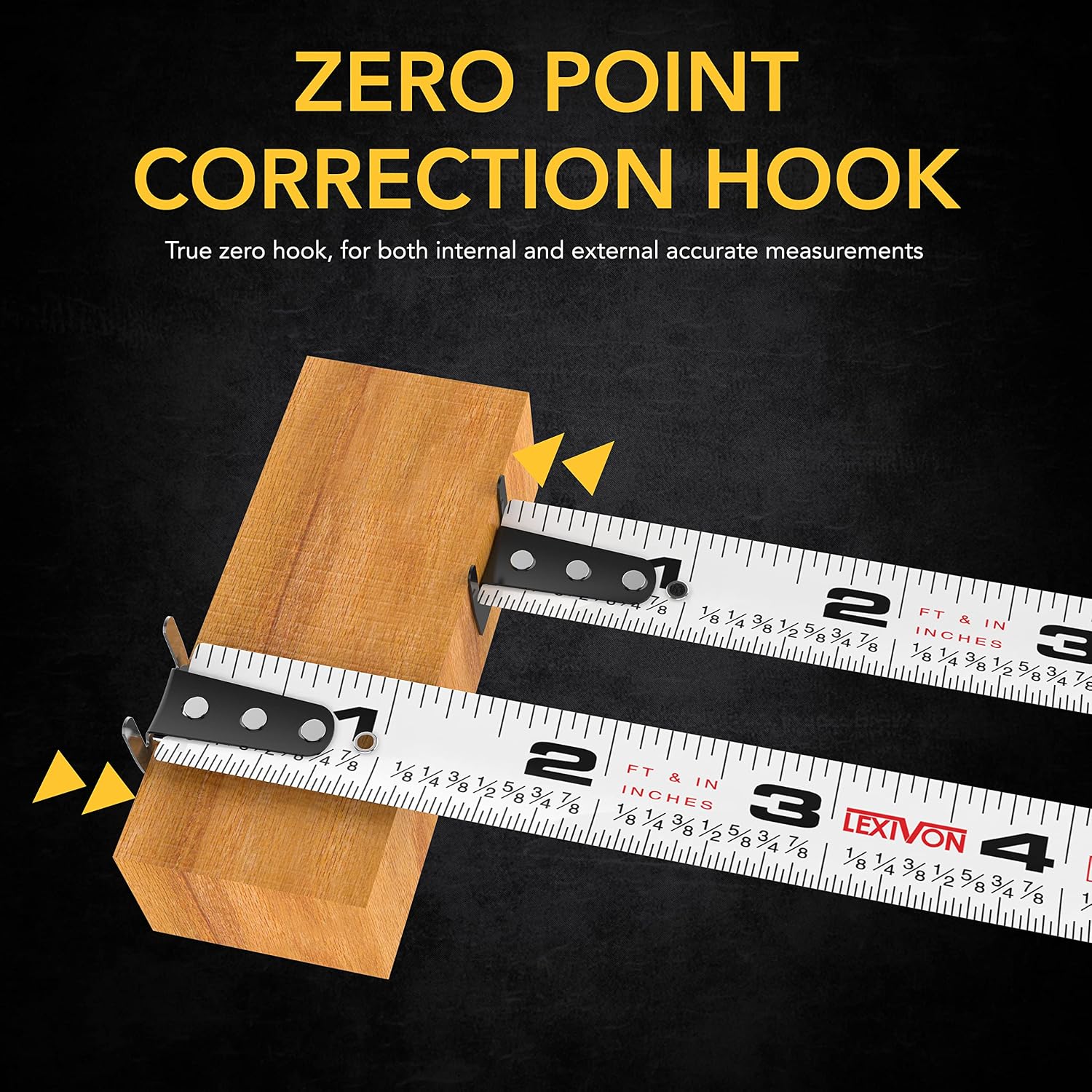 Thumbnail 6 de LEXIVON LX-206 DuaLock Tape Measure, 25 ft/7.5 m, 1-Inch Blade