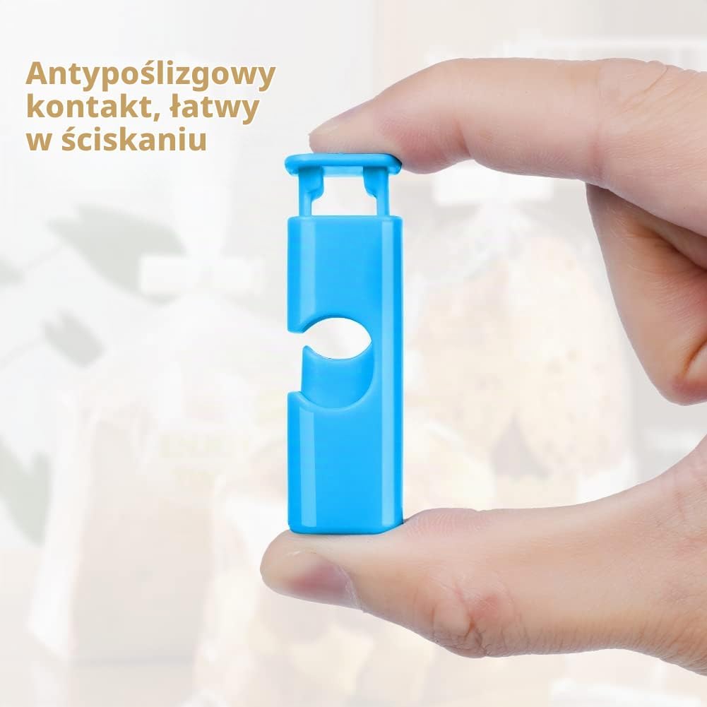 Detalle 2 de AUAUY antypoślizgowe klipsy do żywności, 16 szt., 4 kolory, 6,2 cm