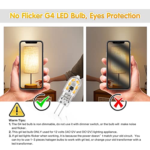 Thumbnail 6 de Cxyemt 2W G4 LED Bulbs 3000K (Pack of 6) – Energy-Saving 12V Capsule Lights