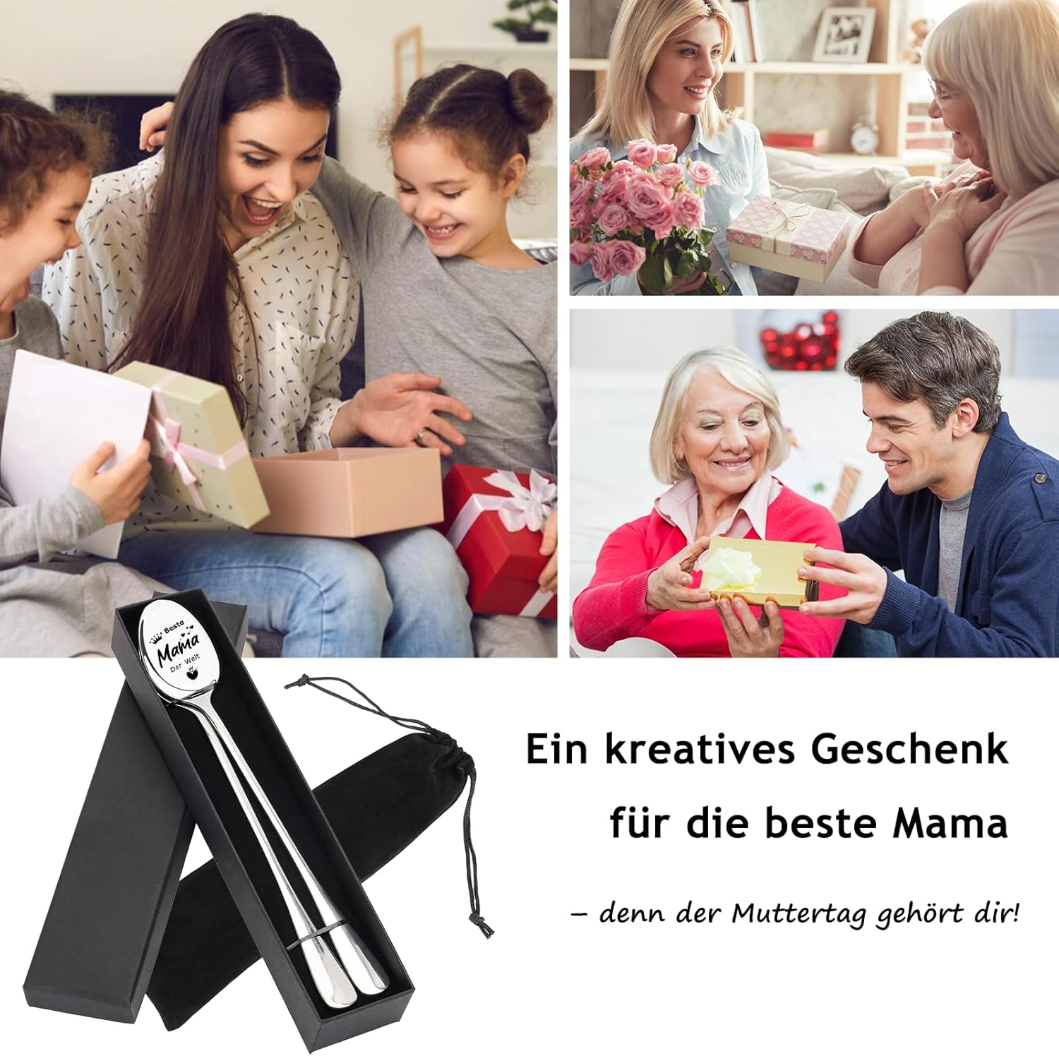 Thumbnail 1 de Vatertags- und Muttertagsgeschenk: Gravierte Kaffeelöffel 2er-Set