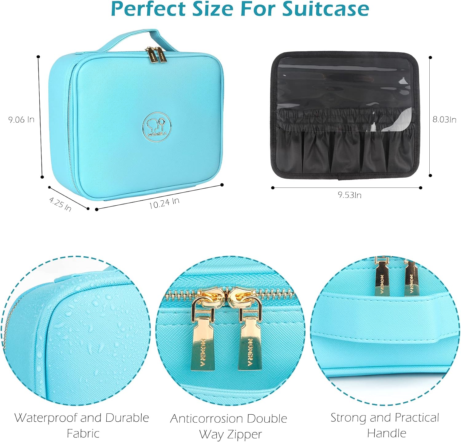 Detalle 2 de MOMIRA Travel Makeup Bag with Lighted Mirror 2000mAh