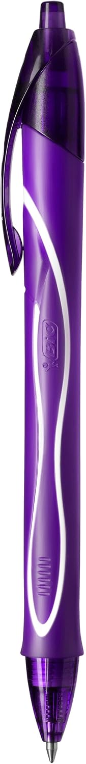 Thumbnail 1 de BIC Gel-ocity Quick Dry — Stylo gel rétractable 0,7 mm Violet, boîte de 12
