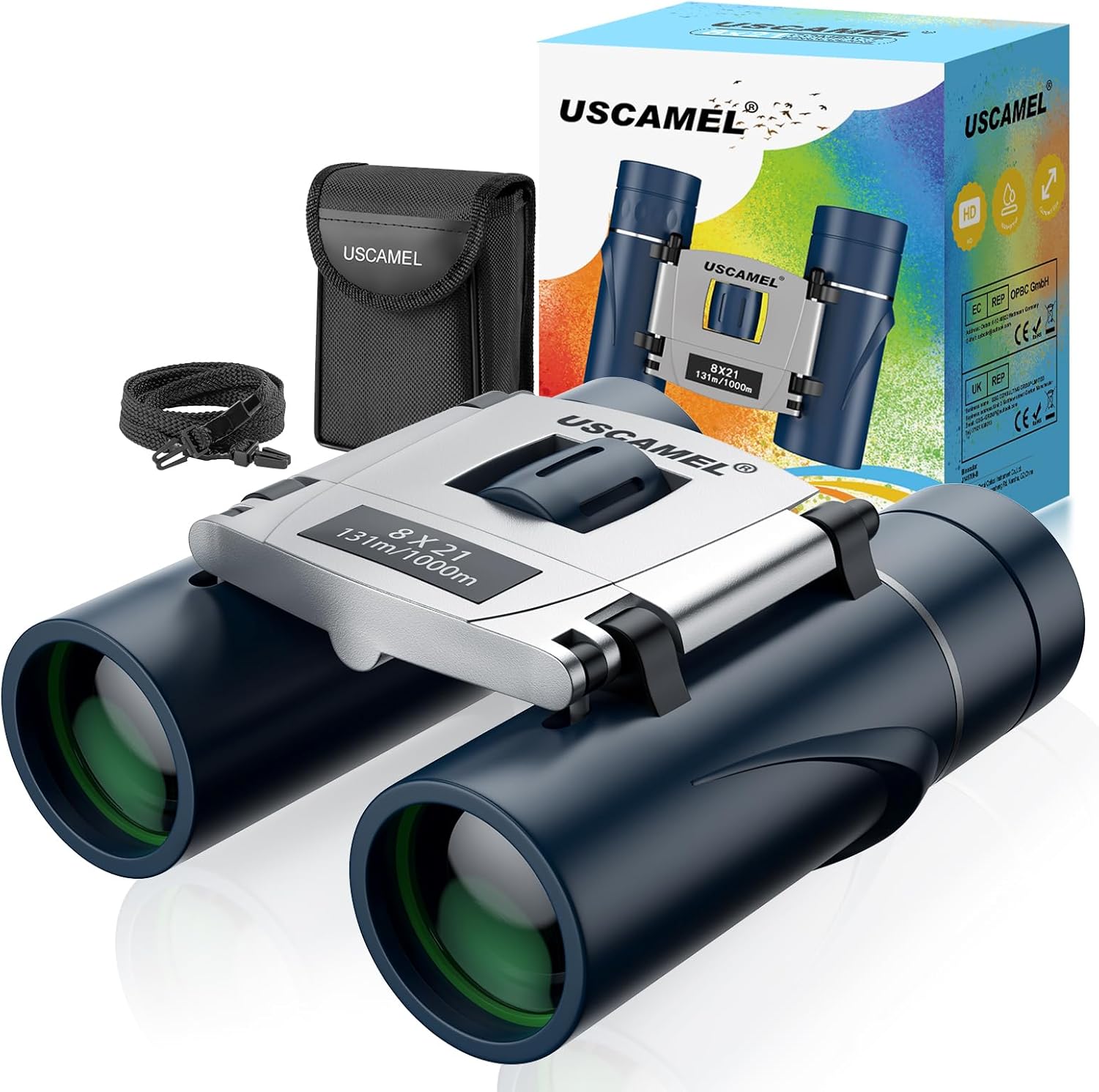Thumbnail 6 de USCAMEL 8×21 compact binoculars (BAK4 prisms) for adults and kids