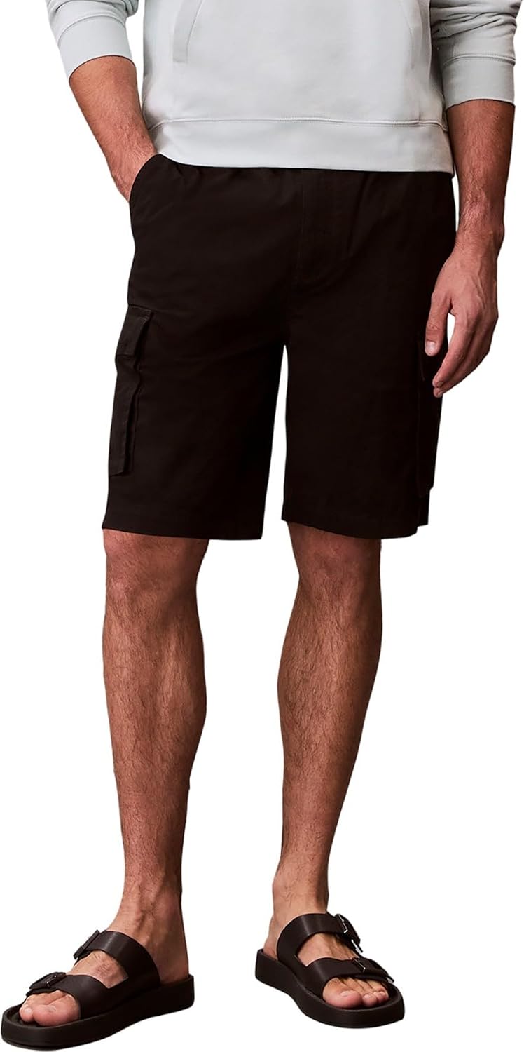 Detalle de Calvin Klein Men’s Cotton Pull-on Knee Length Cargo Shorts