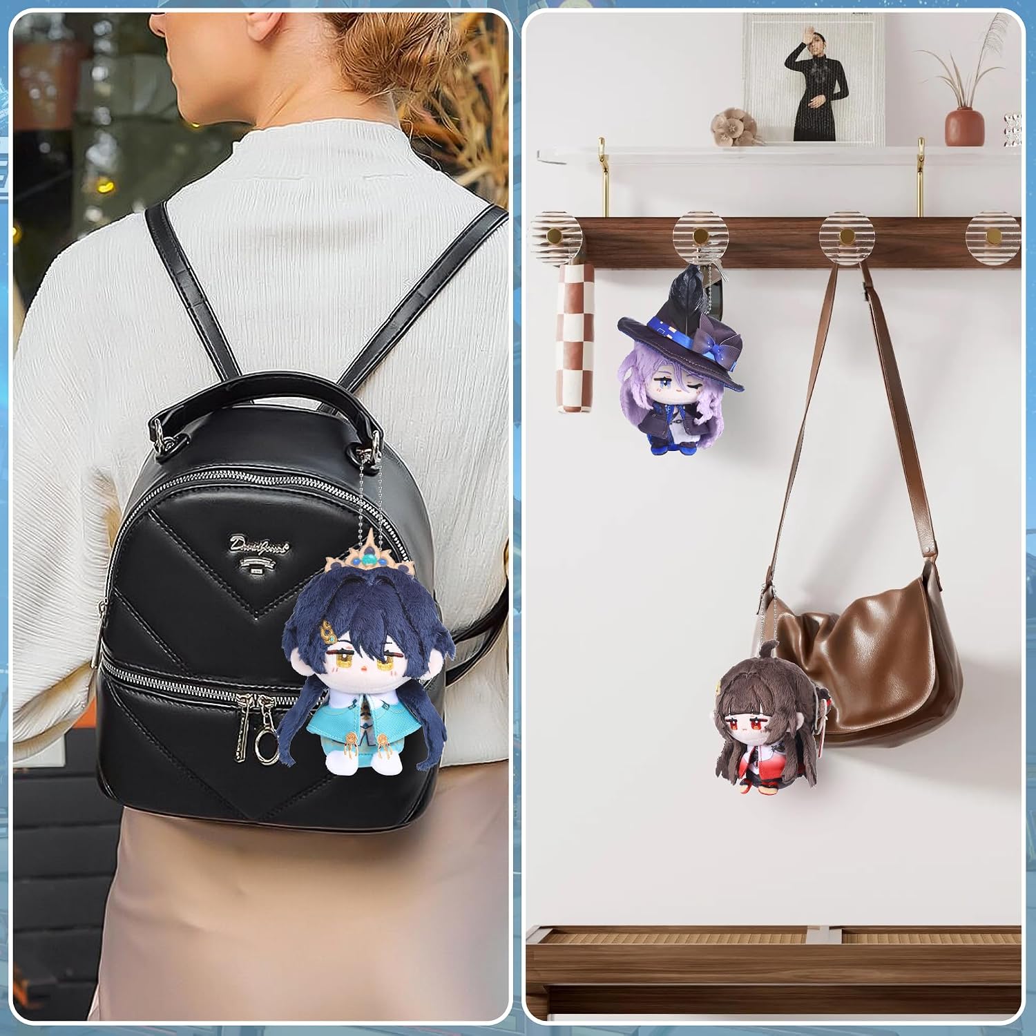 Detalle de Porte-clés de personnage de jeu HSR anime – Mignon porte-clés collectionnable 10 cm