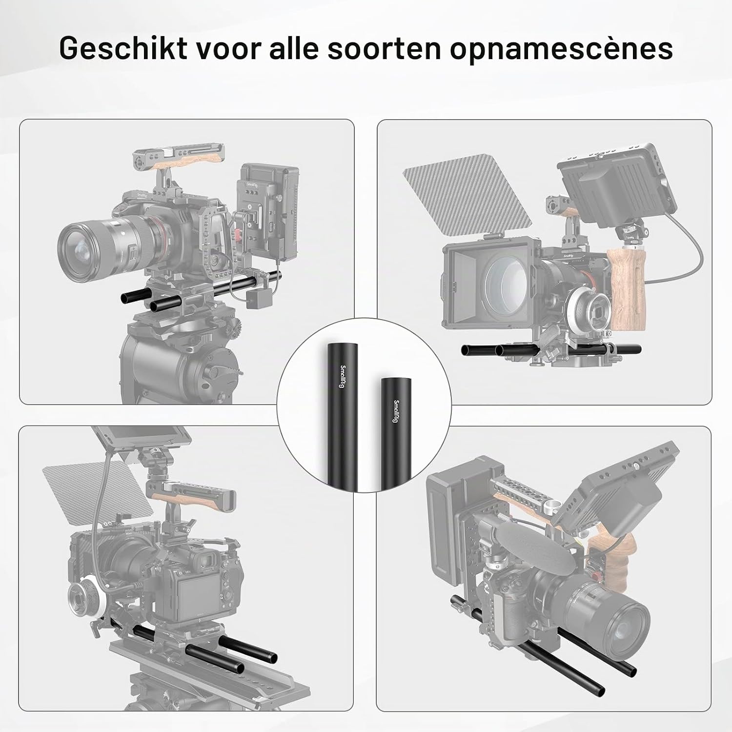 Detalle 2 de SMALLRIG CoolRod-40cm-2pcs ID-1054: 15mm aluminiumstaven van 40 cm