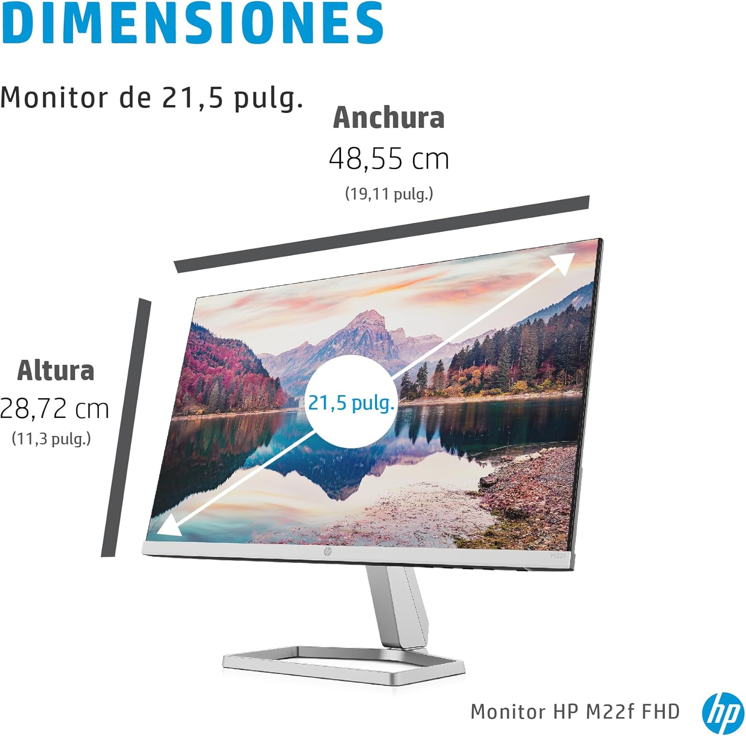 Thumbnail 5 de HP M22f – Monitor 22" Full HD con tecnología Eye Ease 🖥