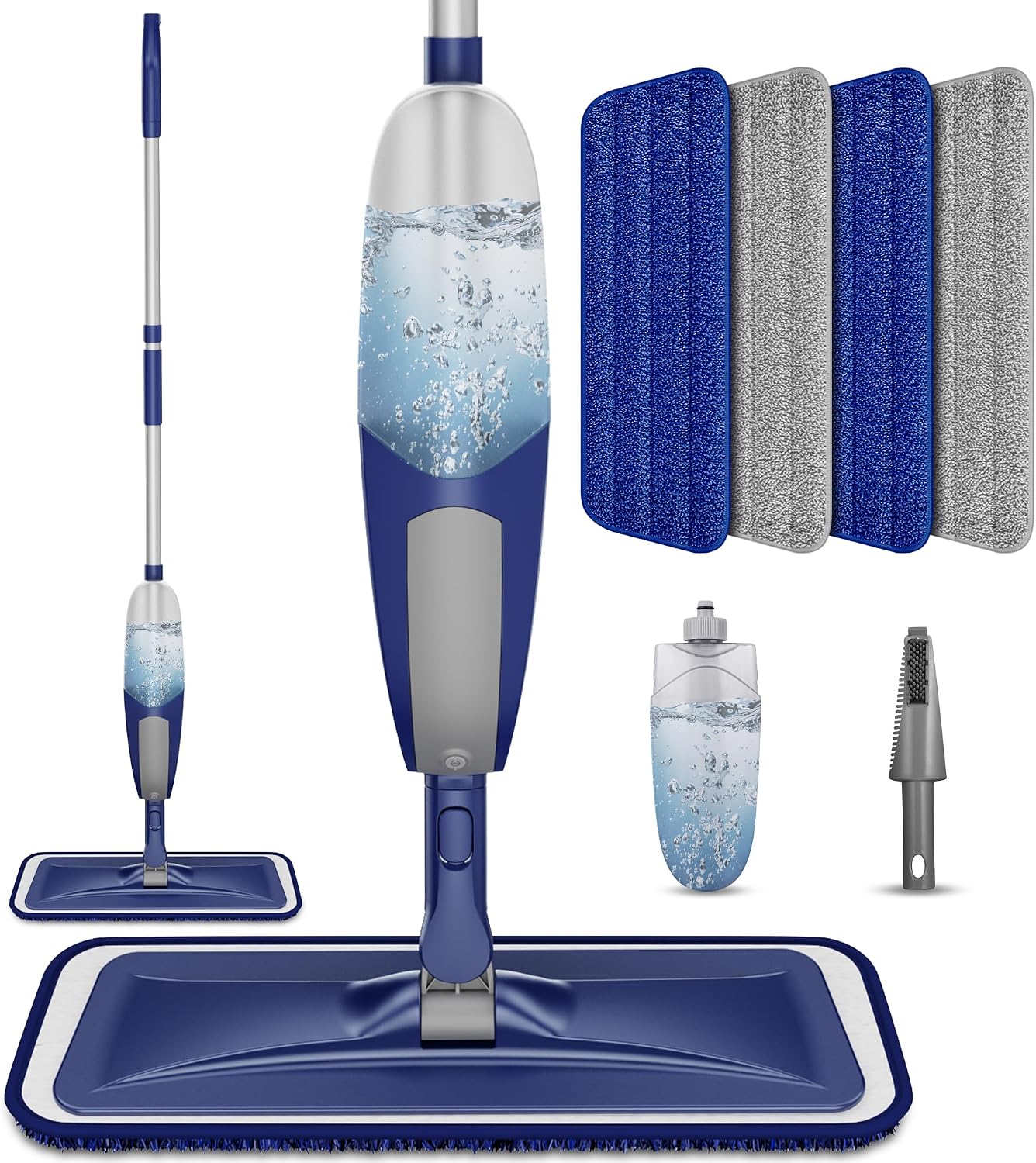 Detalle de BPAWA DES-027 Spray Mop with Refillable Bottle and 4 Washable Pads