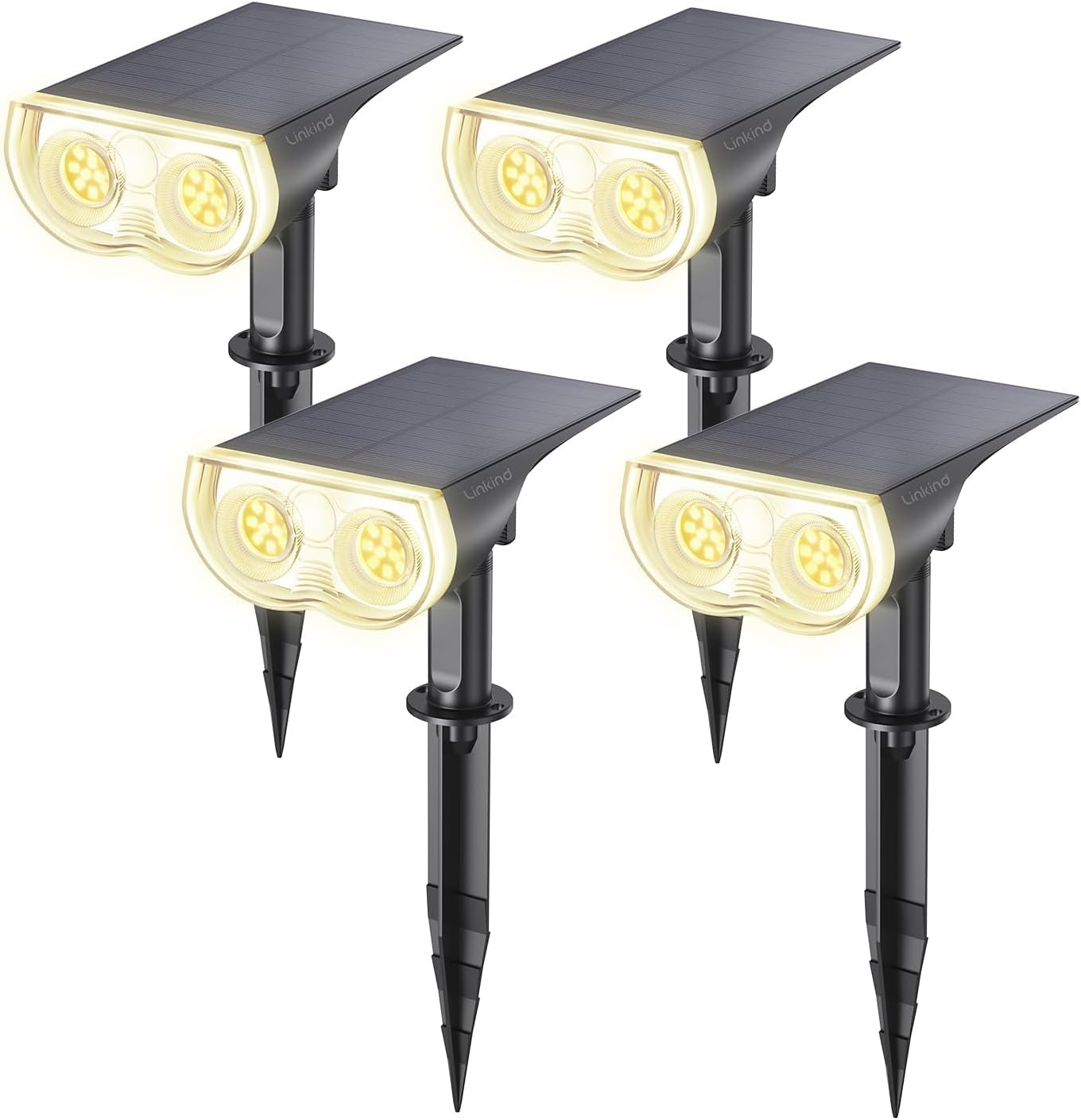 Detalle de Linkind Solar Spot Lights Outdoor Garden Pack of 4