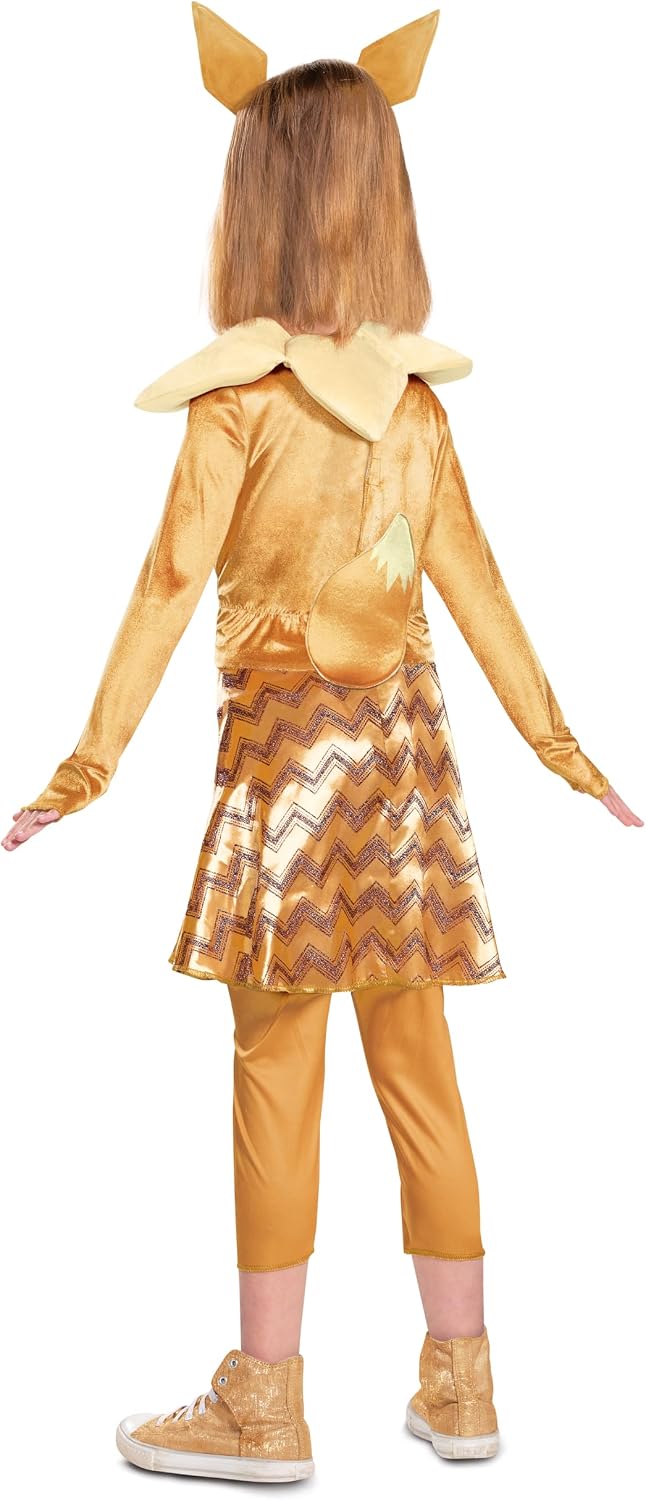 Detalle 2 de Disguise Eevee Costume for Kids, Large (10-12), Dress, Leggings & Ears