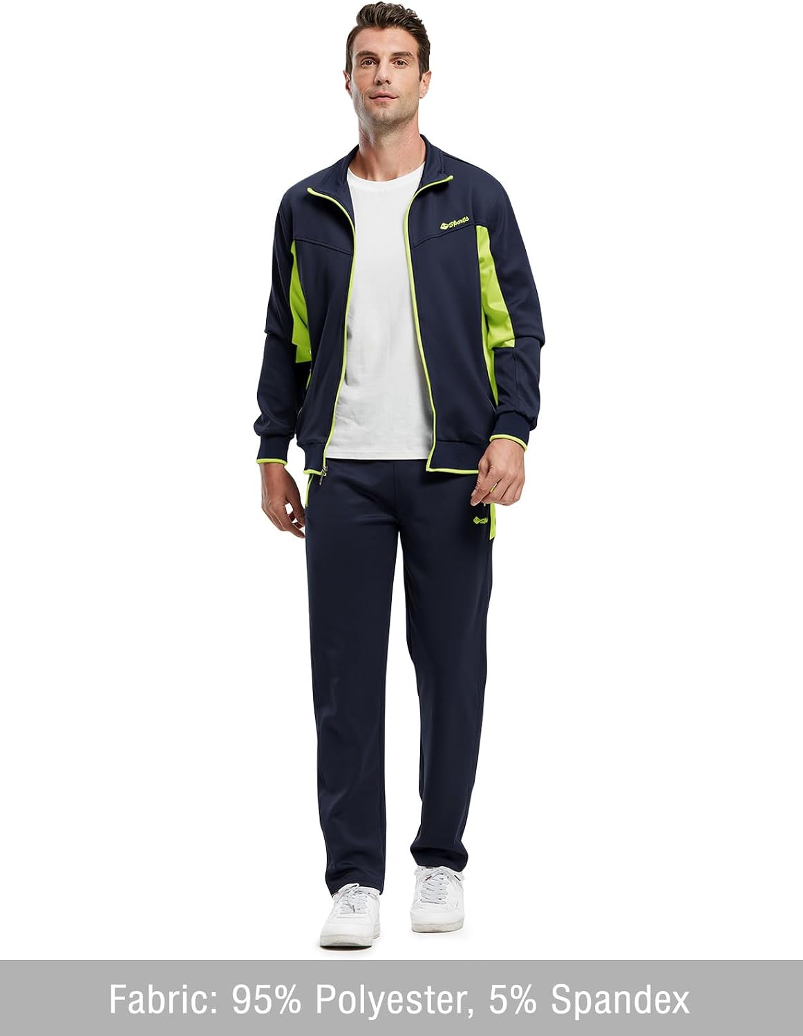 Detalle de donhobo Herren Jogginganzug Trainingsanzug mit Reißverschluss (Stehkragen)