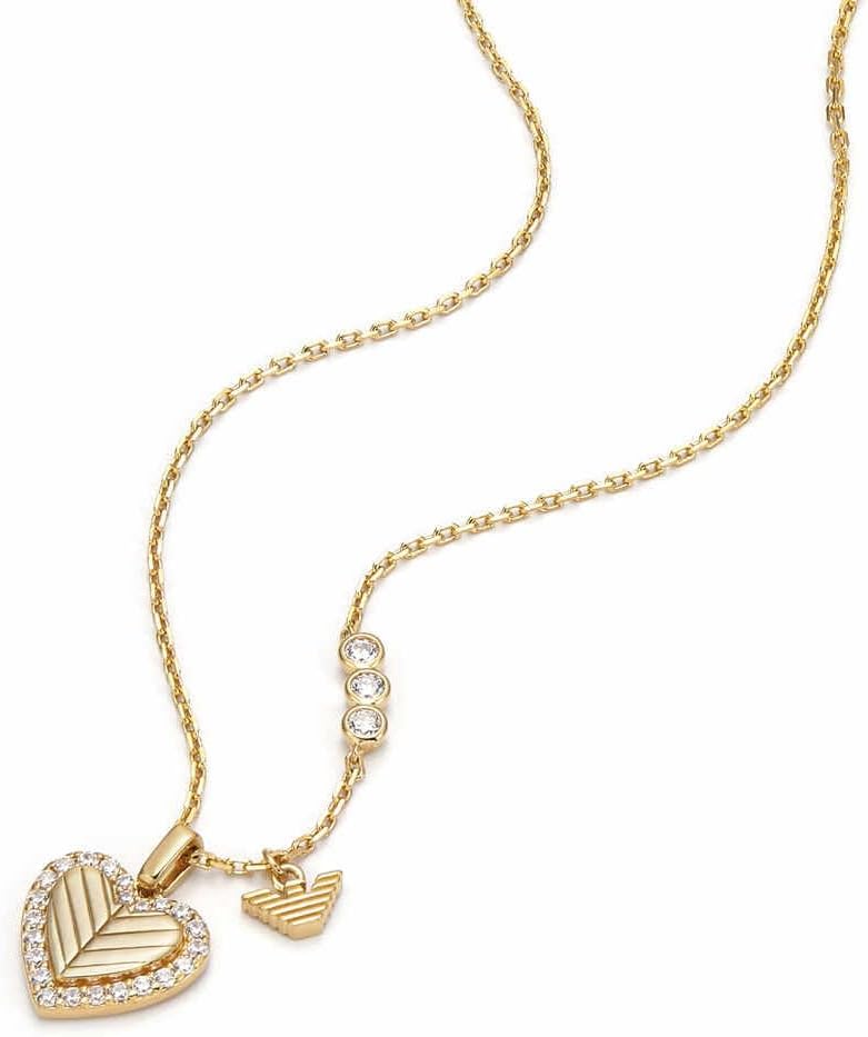 Thumbnail 3 de Collier Emporio Armani femme en argent sterling doré, fermeture à homard