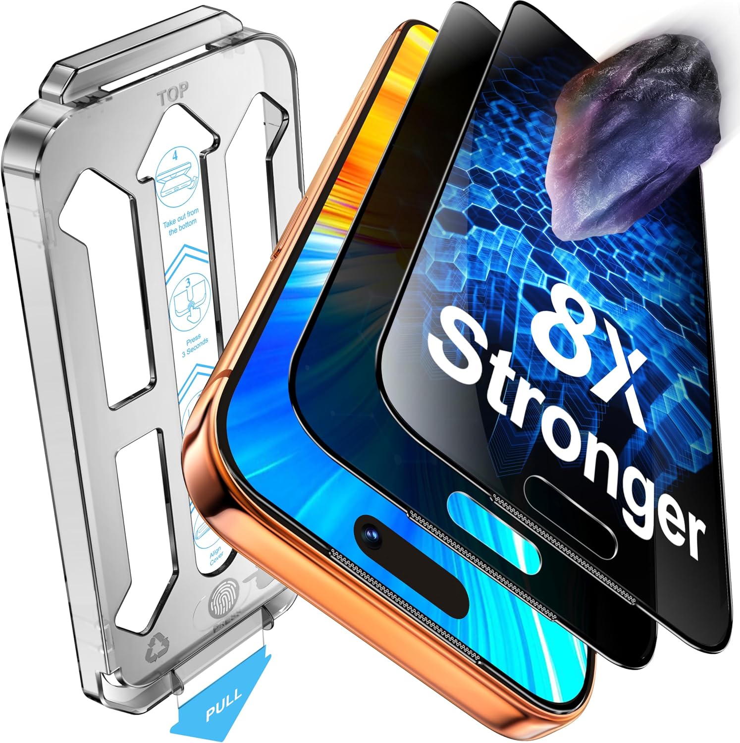 Detalle de Tentoki Protector Pantalla Privacidad para iPhone 17 Pro Max 6,9