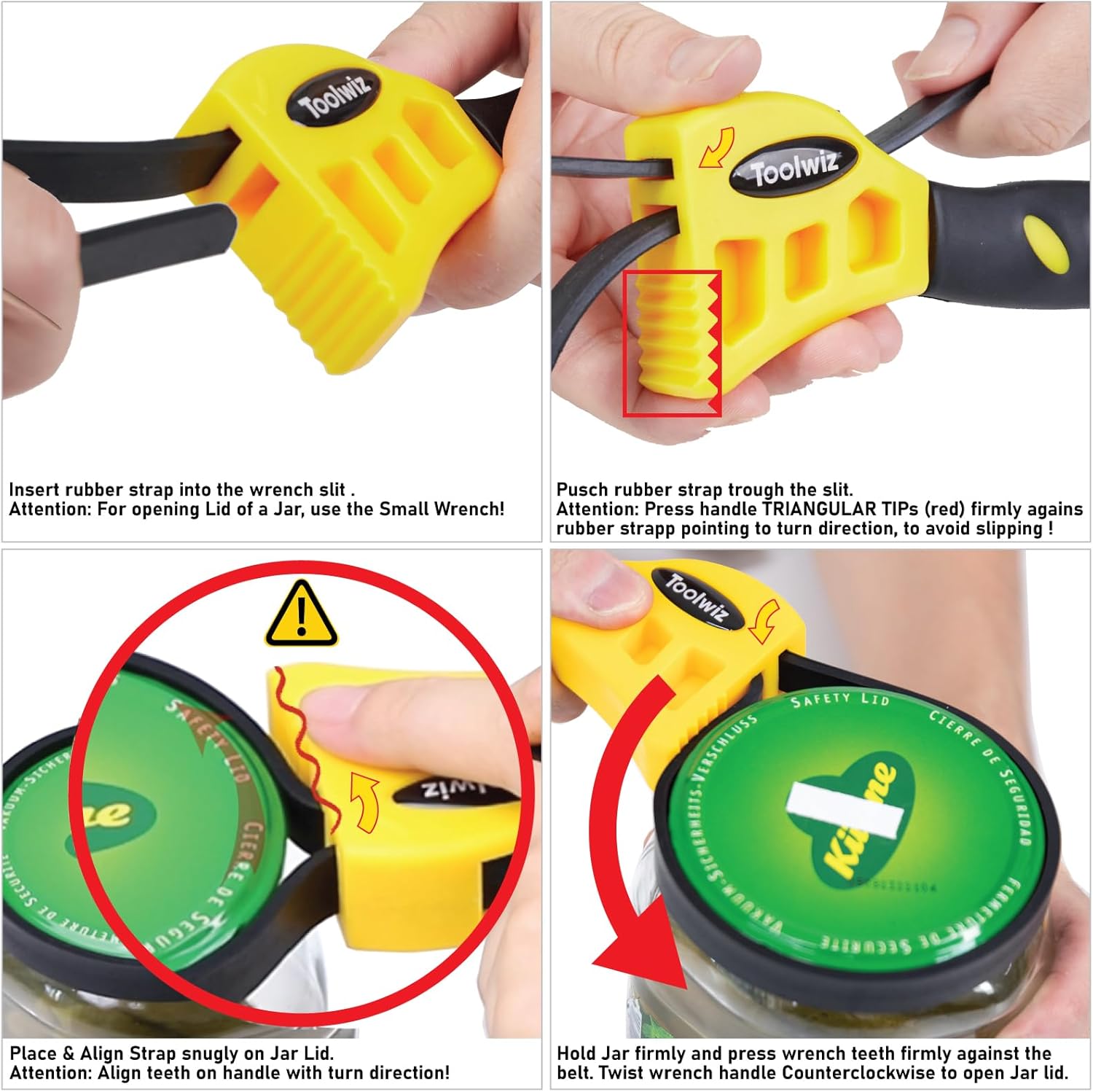 Detalle 2 de Toolwiz Rubber Strap Wrench Set 2‑pack