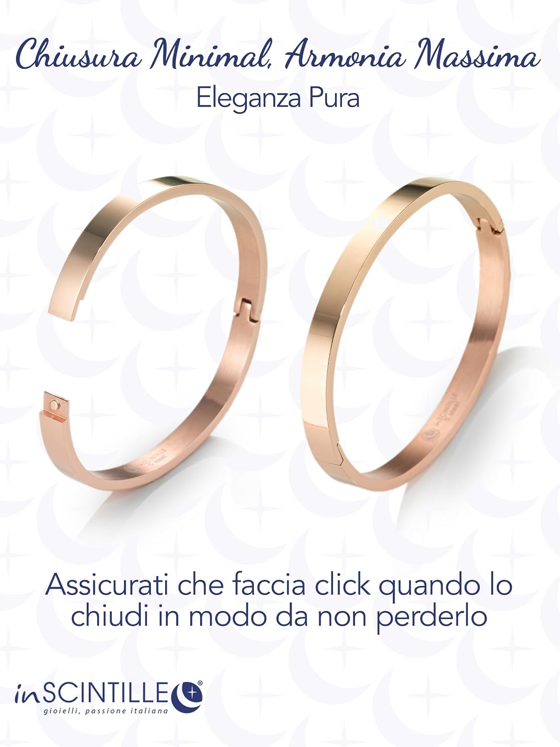 Detalle 2 de inSCINTILLE Bangle Bracciale Rigido Donna Uomo