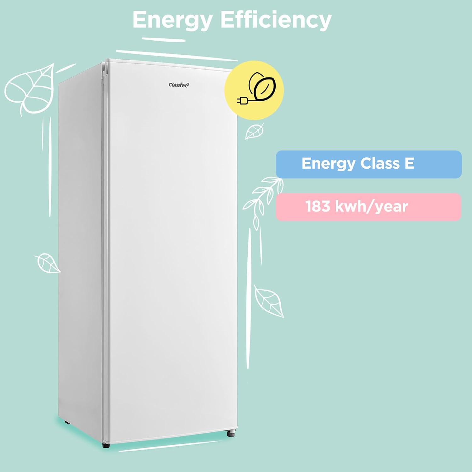 Thumbnail 2 de COMFEE' 160L Freestanding Upright Freezer (RCU160WH2UK(E))