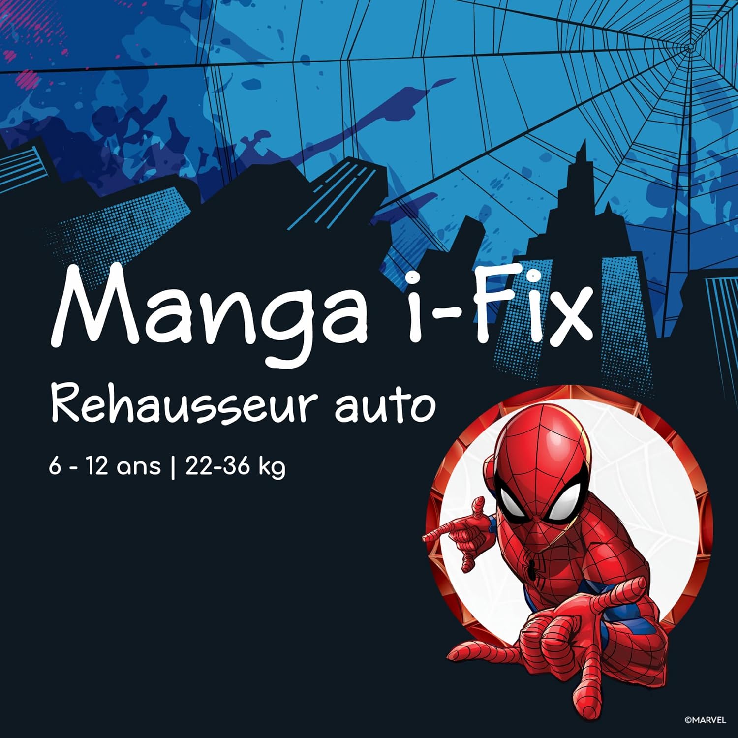 Thumbnail 1 de Bebeconfort Marvel Manga i-Fix Rehausseur Voiture ISOFIX – Siège auto Marvel Legends Spiderman 6–12 ans