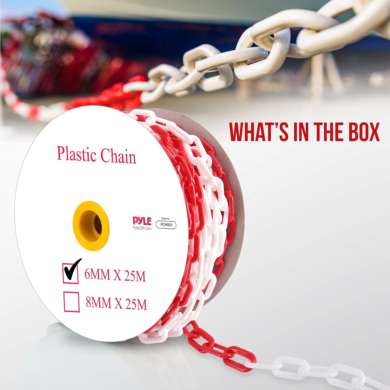 Thumbnail 6 de Plastic Safety Chain Barrier 82 ft