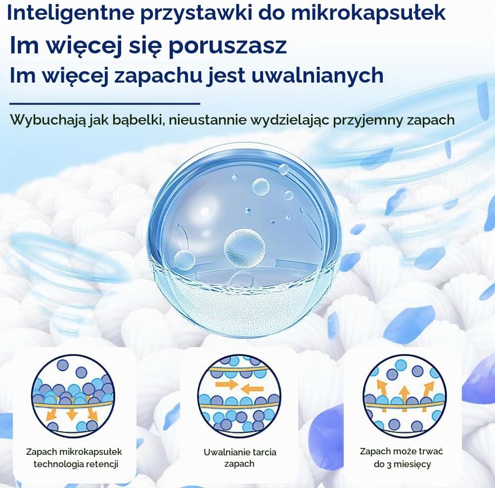 Detalle de Aomig 4758321 perełki do prania Błękitny Ocean, opakowanie 500 g