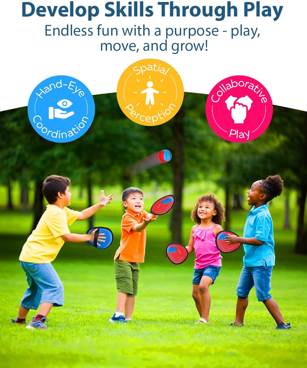 Thumbnail 6 de JoyCat Toss and Catch Game 4-Paddle Set