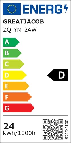 Thumbnail 8 de Plafón LED de Techo GREAT JACOB 24W, Ø29 cm, 3 Temperaturas de Color (3000K/4000K/6500K) – Lámpara Circular Ultra Delgada
