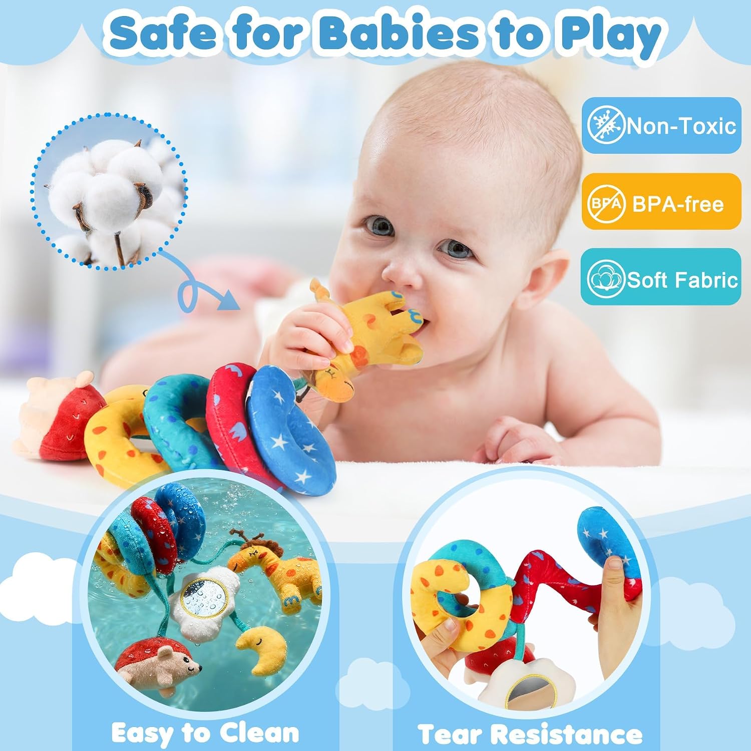 Thumbnail 2 de URMYWO Car Seat Toys for Babies 0-6 Months