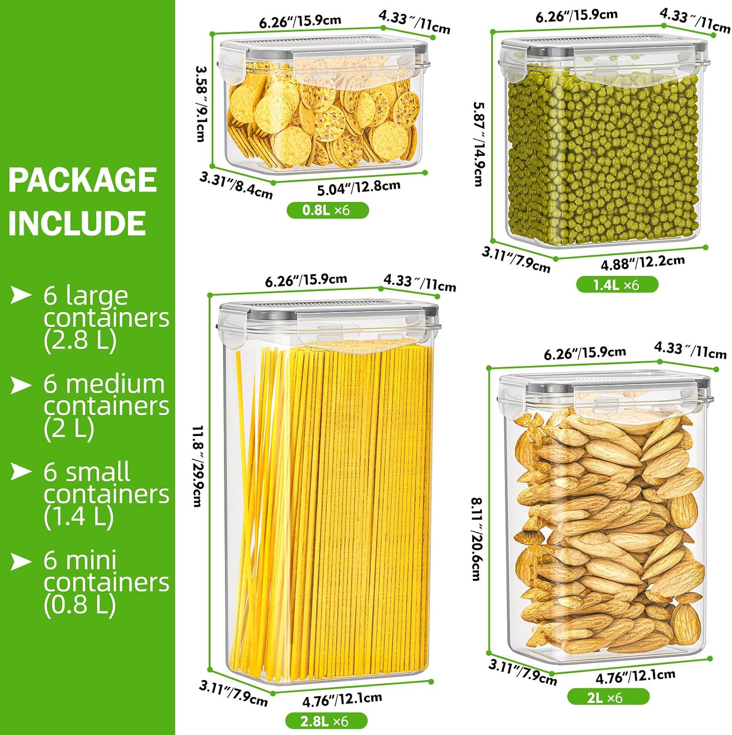 Detalle de PurKeep Food Storage Containers, 24-Pack