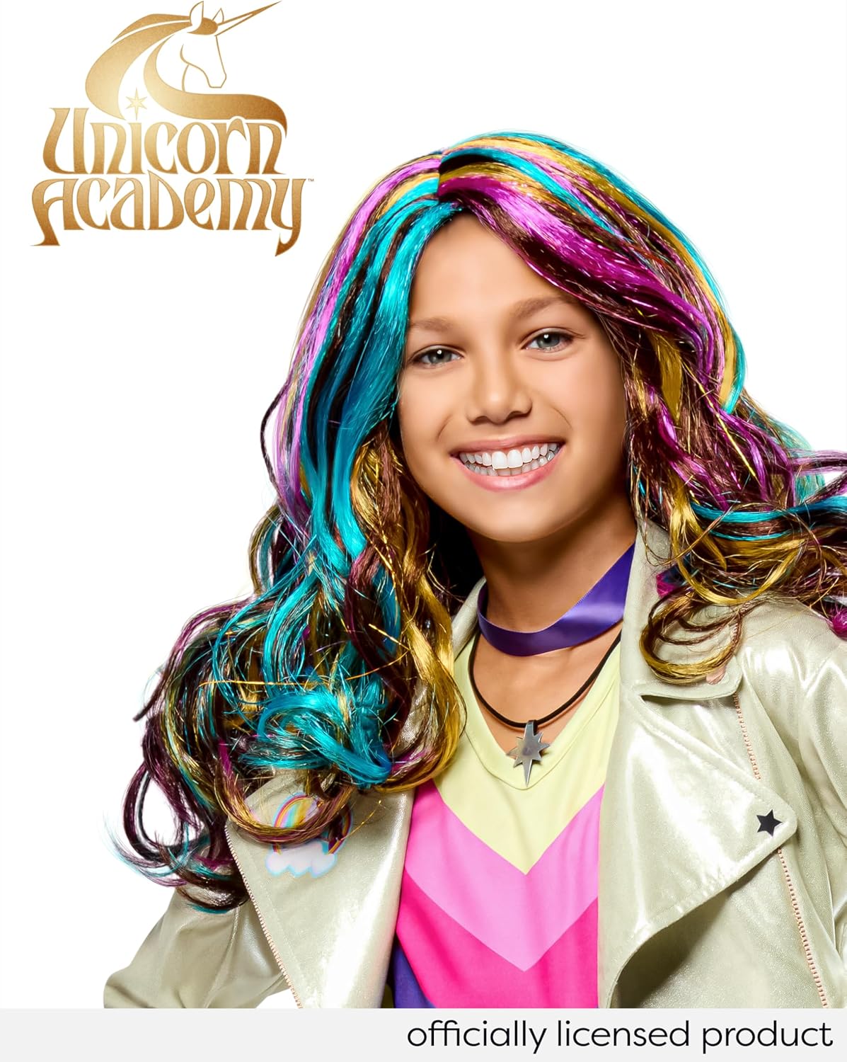 Thumbnail 1 de Rubies Unicorn Academy Sophia Mendoza Wig for Kids 🎭