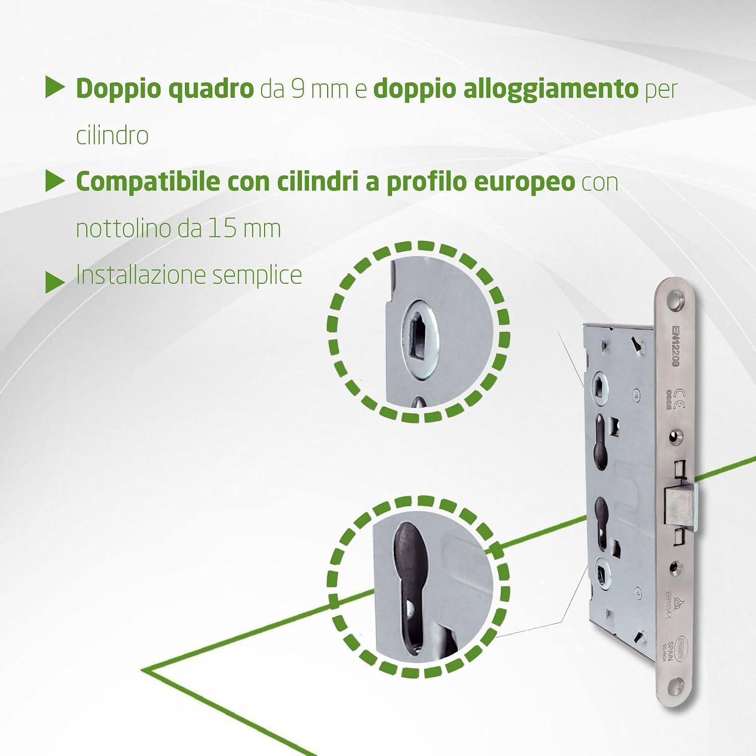 Detalle 2 de Amig 6572 serratura per porte antincendio 65x72 mm