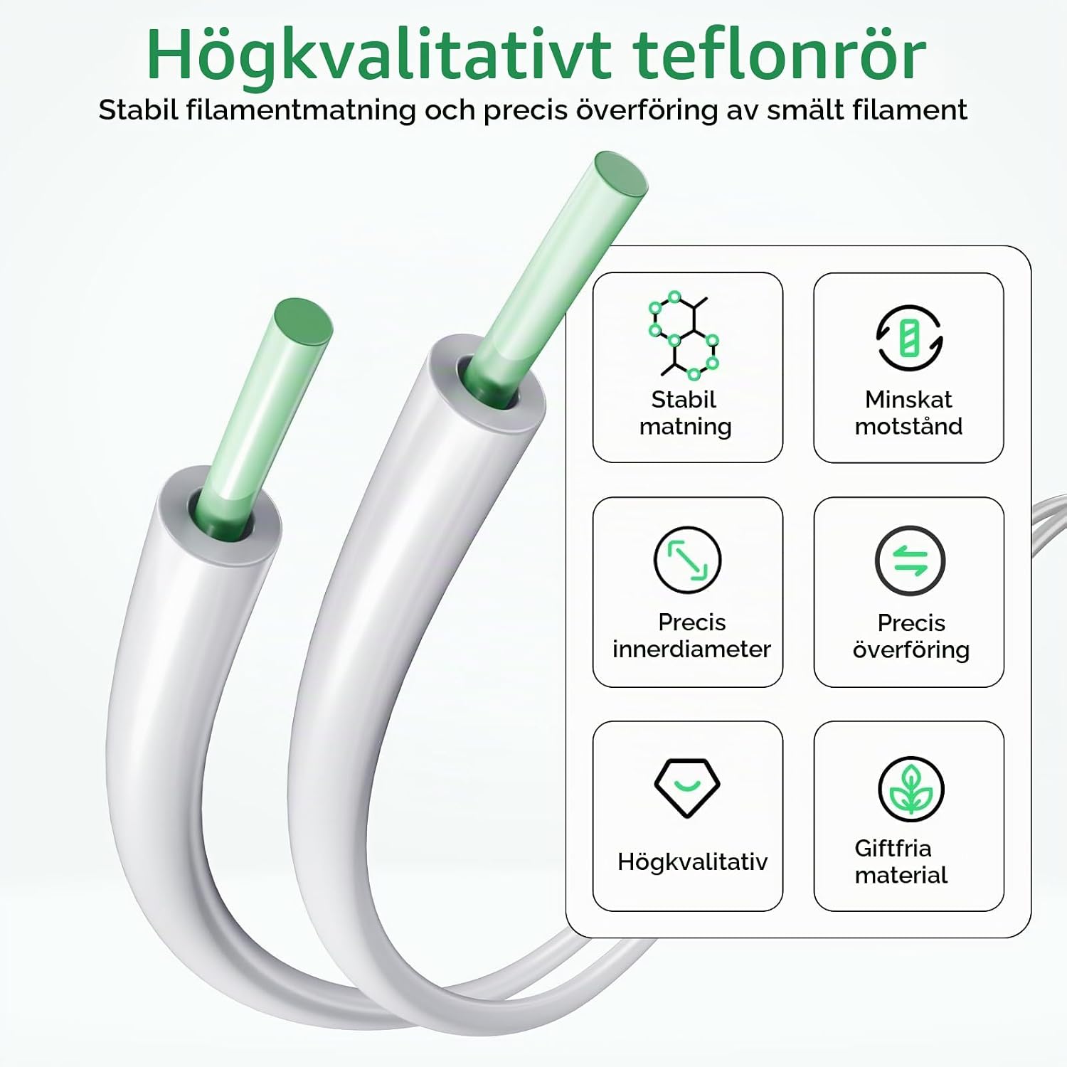 Detalle 2 de YOOPAI PTFE-slang 5 m, 2,5 mm ID × 4 mm OD med skärare för 3D-skrivare