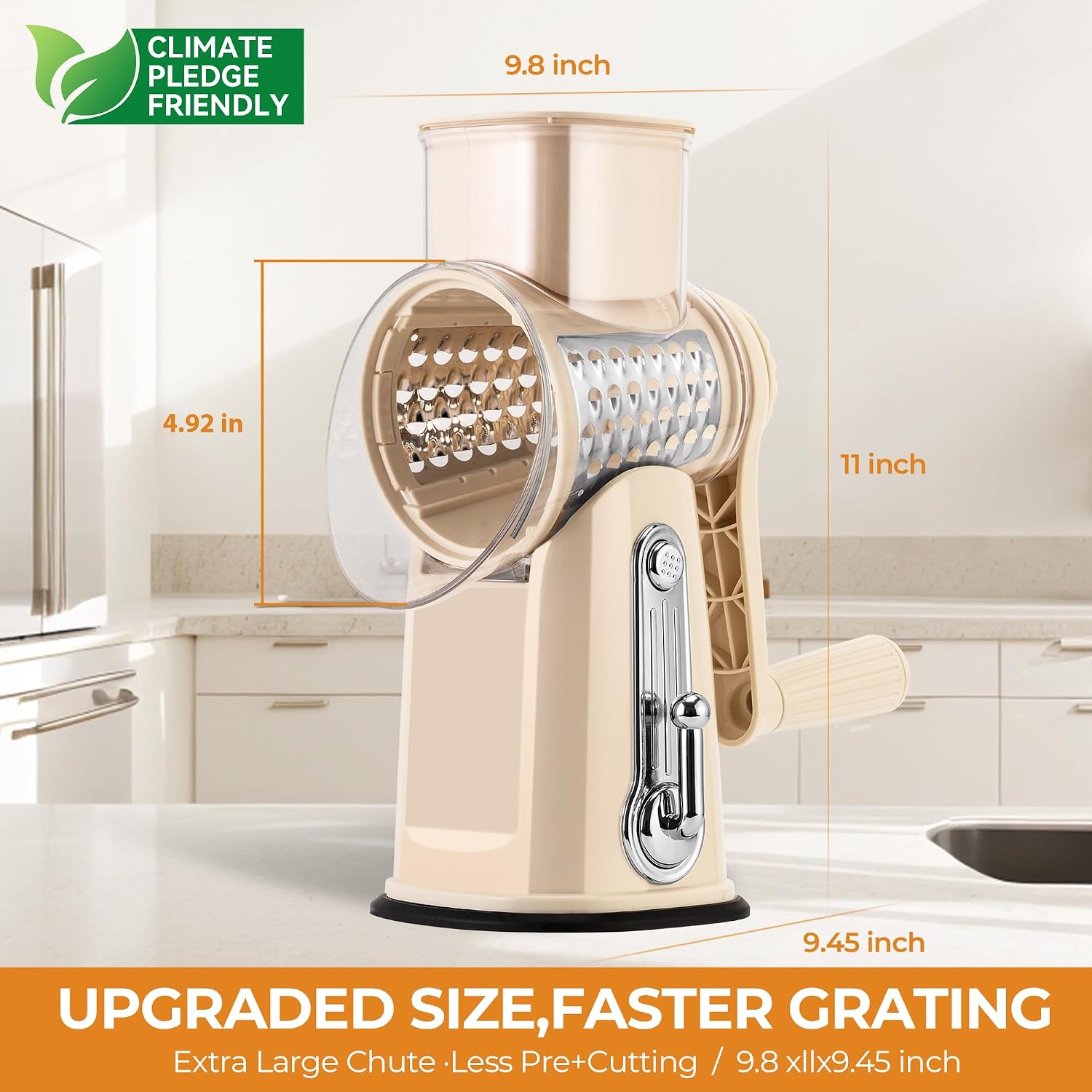 Thumbnail 5 de SUSTEAS Rotary Cheese Grater 5-blade 🧀