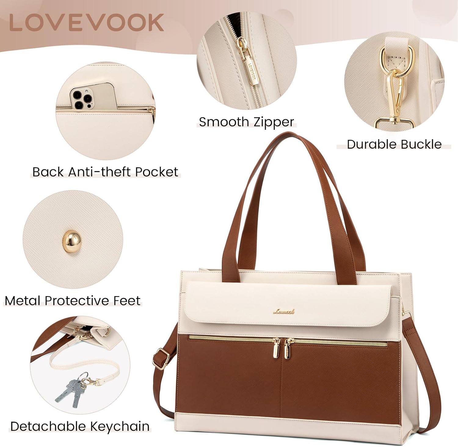 Detalle 2 de LOVEVOOK Laptop Handtasche 15,6 Zoll