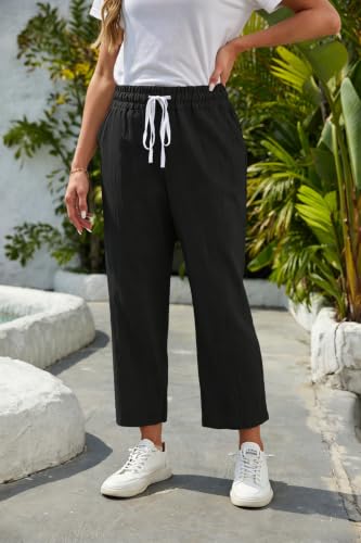 Thumbnail 3 de Cegerne Pantaloni in Lino Donna 7/8: comfort estivo con vita elastica e tasche