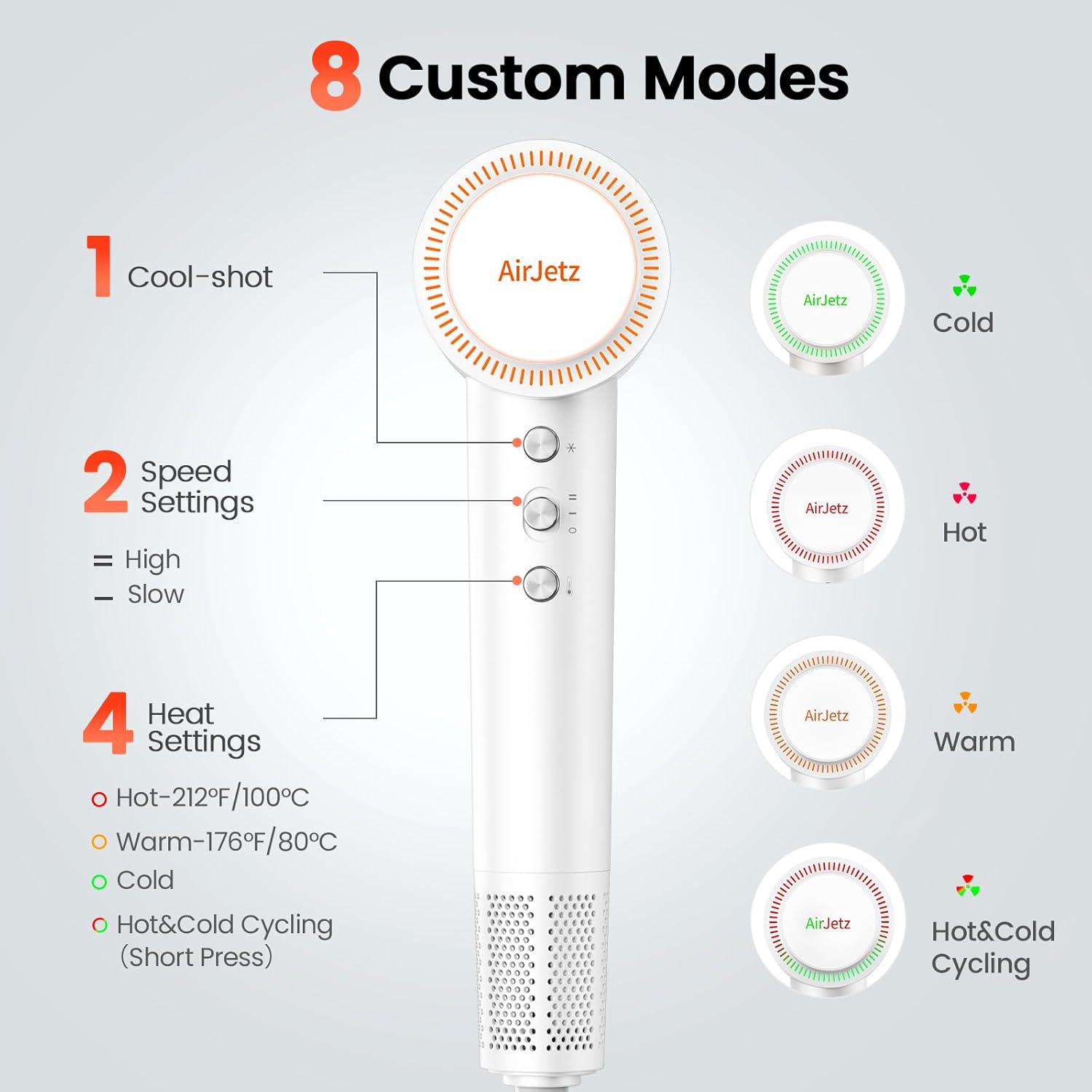 Thumbnail 6 de Hair Dryer with 160,000 RPM High-Speed Motor and Diffuser — Ultra-Fast, Ionic Drying for All Hair Types