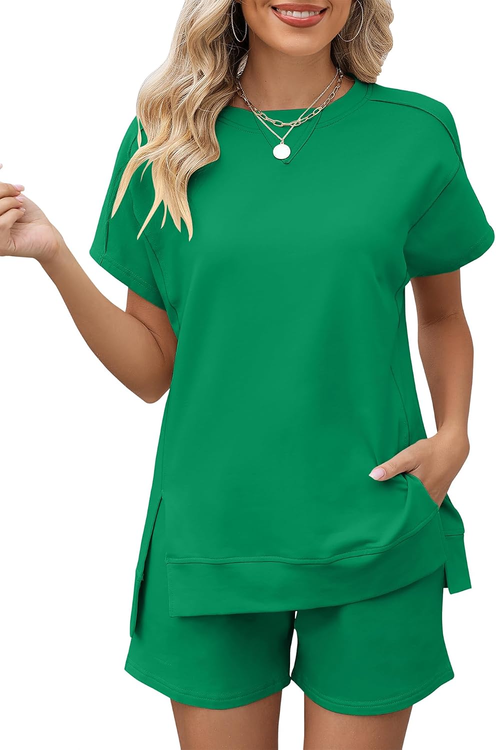 Detalle de LOMON Womens Sweatsuit Shorts Set