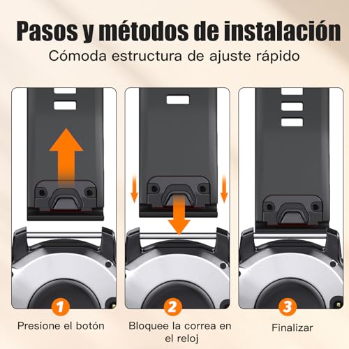 Thumbnail 5 de NotoCity Correa de silicona 22 mm para Garmin Fenix 5/6/7/8 (y más modelos) – Negro