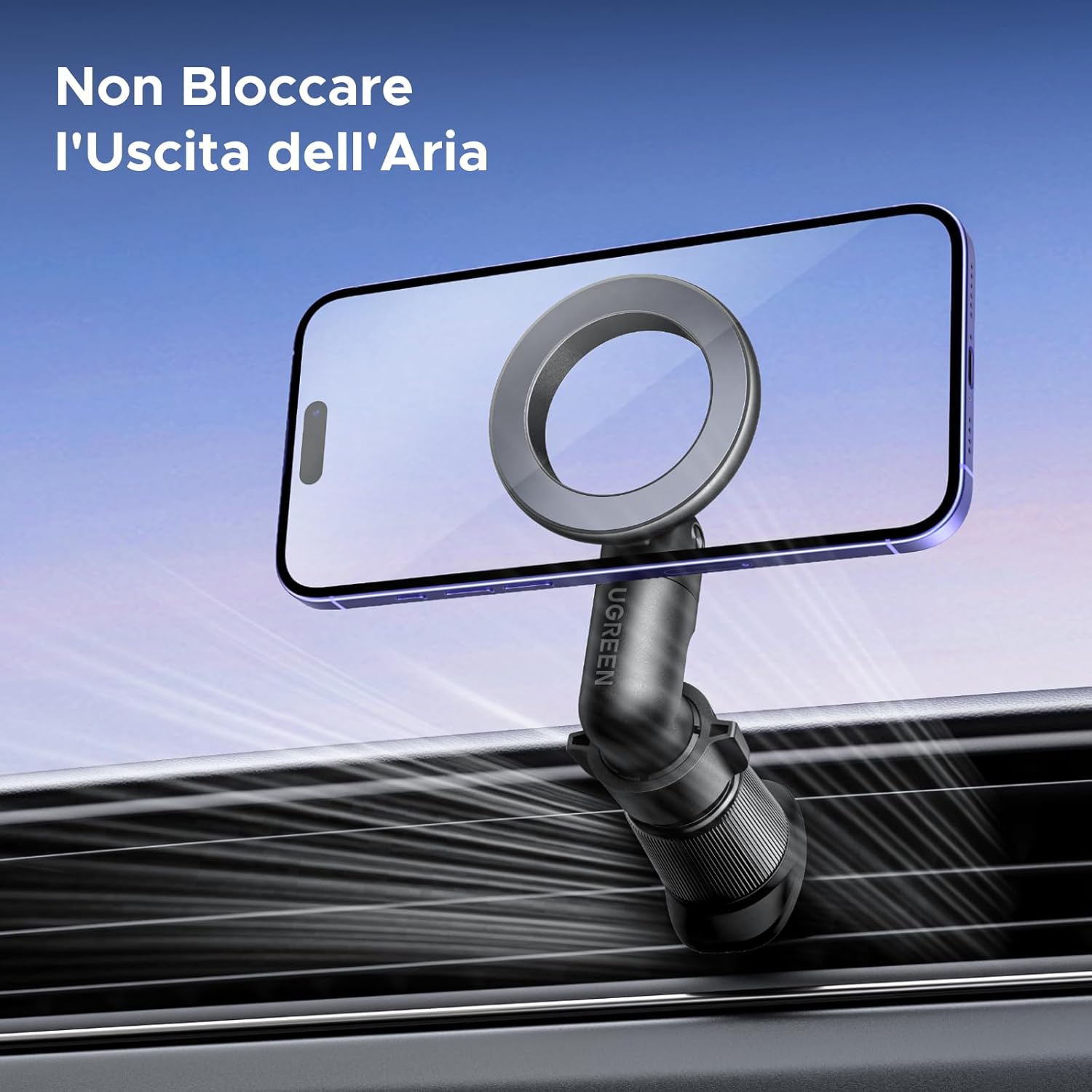 Thumbnail 5 de UGREEN Supporto Telefono Auto MagSafe con rotazione 360° per bocchette orizzontali, ultra stabile con magneti N52