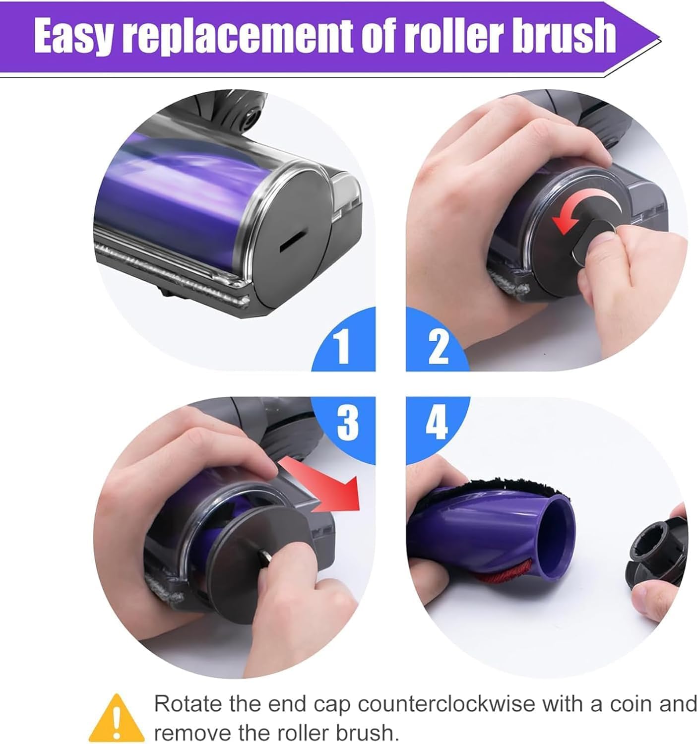 Detalle 2 de Quick-Release motorhead cleaner replacement for Dyson V7 V8 V10 V11 V15 direct drive heads (hardwood & carpets)