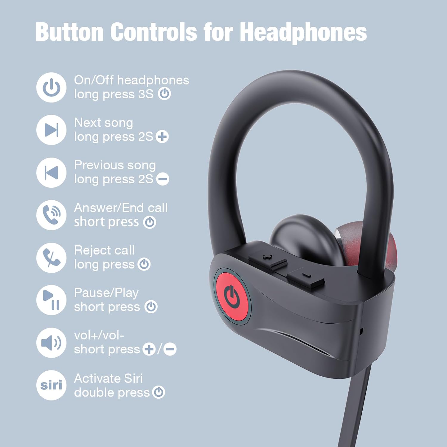 Thumbnail 5 de Boean Bluetooth Headphones 16 Hours