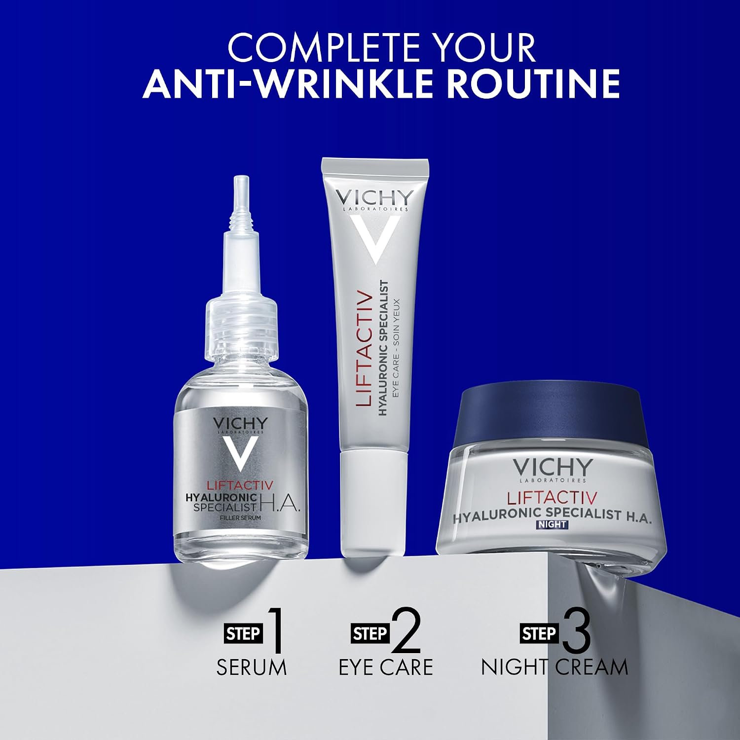 Thumbnail 6 de Vichy Liftactiv Hyaluronic Acid Anti-Wrinkle Firming Night Cream (50ml) for deeply hydrated, firmer-looking skin