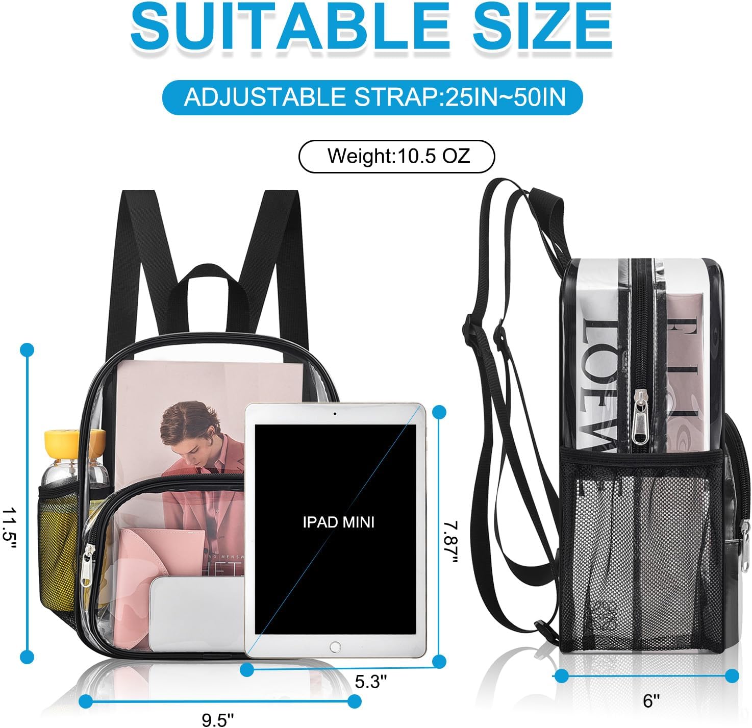 Thumbnail 1 de Clear Backpack 0.4 mm PVC