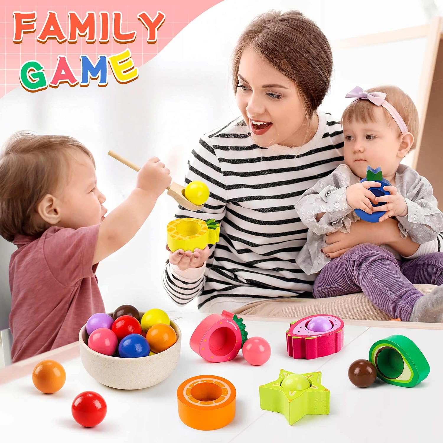 Thumbnail 1 de Seagoal Montessori Toys Wooden Sorting Set for Toddlers