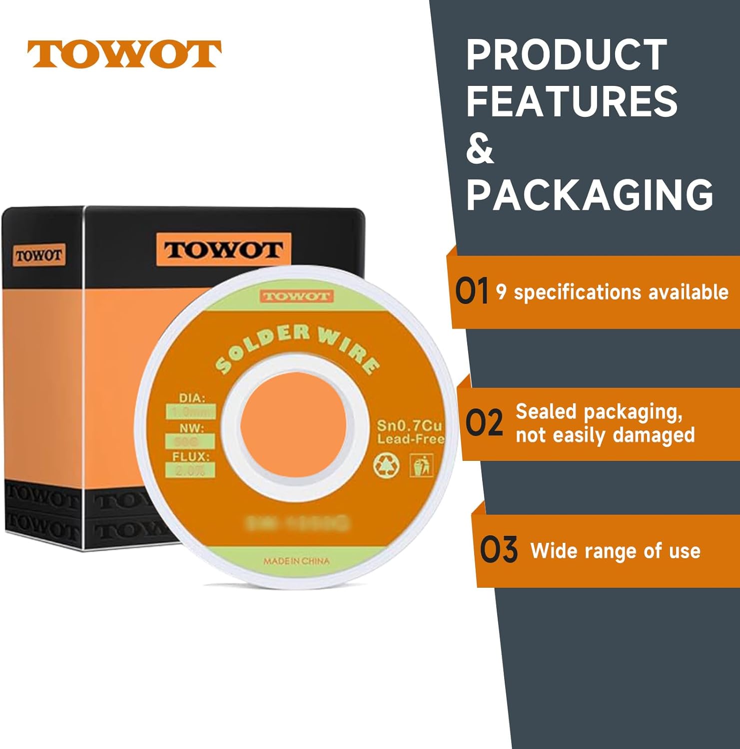 Detalle 2 de TOWOT Lead Free Rosin Core Solder Wire